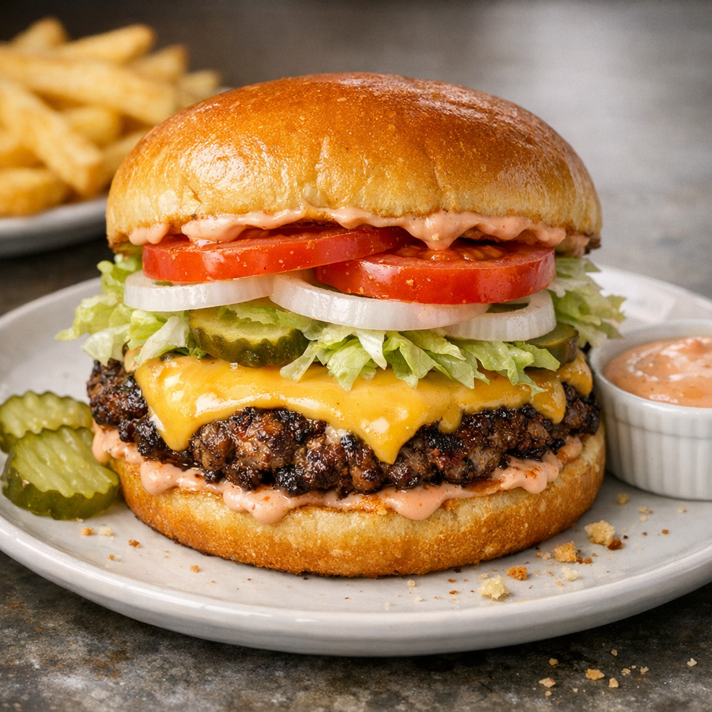 All-American Cheeseburger with Special Sauce
